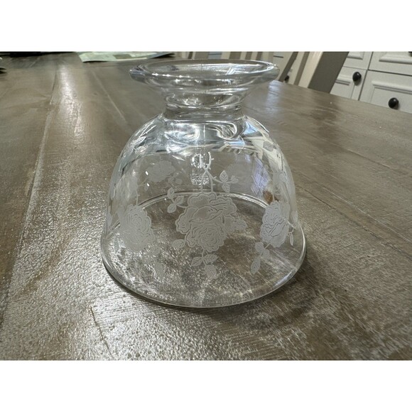 Vintage Fostoria "Willowmere" Etched Flowers Glass Tea Cup Made In The USA - Picture 5 of 7